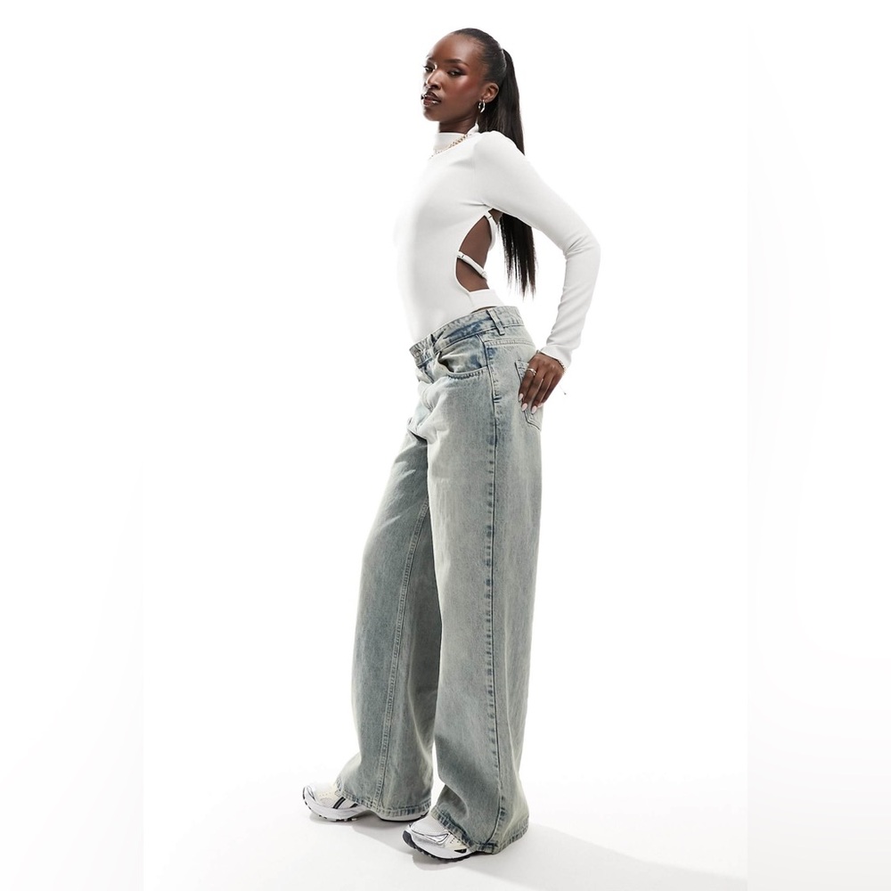 ASOS Open-Back Top Light Gray - Picture 2 of 7